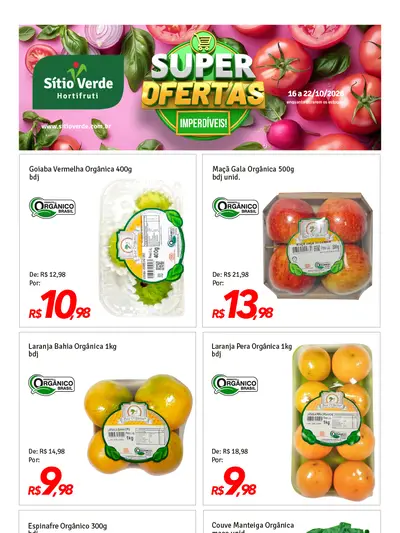 Folheto Sítio Verde São José dos Campos